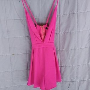 Sexy pink dressy romper